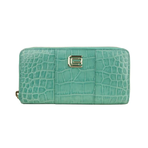 Cavalli Class Women's Elegant Turquoise Leather Wallet for the Sophisticated Shopper