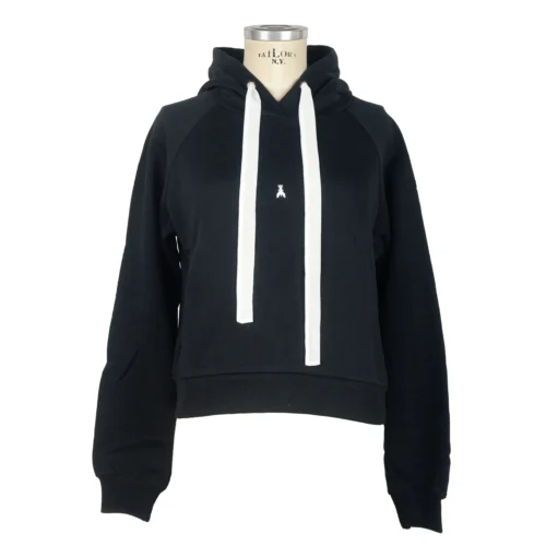 Patrizia Pepe Women's Elegant Cotton Hooded Sweatshirt with Fly Logo