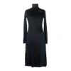 Patrizia Pepe Women's Elegant Long-Sleeved Dress with Eyelet Detail